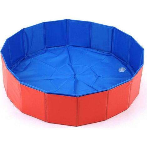 Piscine Pliable - Pour Chien Chat - PVC Non Toxique - Fond Antidérapant - Trou de Drainage - 30x10 cm (1/5)