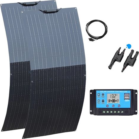 Kit de panneaux solaires, génération d'énergie efficace, application polyvalente, 240w 12v 24v 20A KIT (1/2)