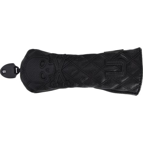 Couvre-clubs de golf en cuir PU imperméable, motif crâne, numéro UT (1/5)