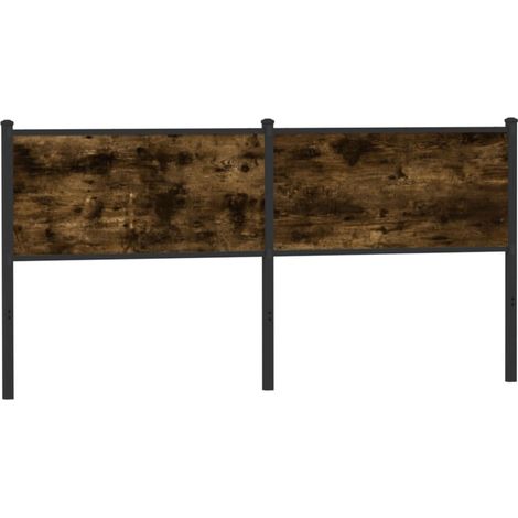 Ersatz-Kopfteil Räuchereiche 180 cm Holzwerkstoff und Stahl