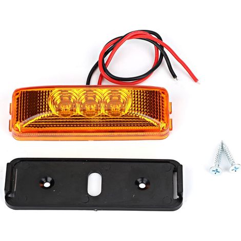 Lot de 2 feux de signalisation latéraux à 3 LED jaunes pour camions (1/5)