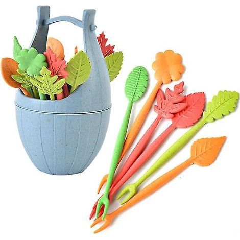 Fourchette à fruits en forme de feuille (17 pièces) (1/3)