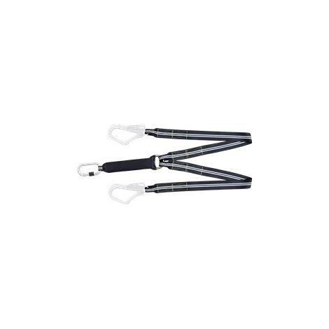 KRATOS SAFETY - Longe fourche avec absorbeur d'énergie 1,5m non feu - 1,5 m