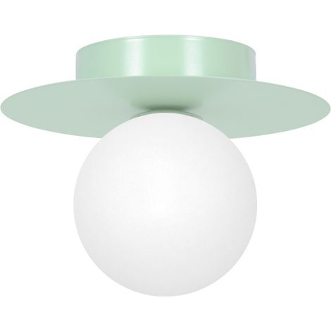 Plafonnier Kaja Robin menthe/blanc verre Ø18 G9 10W (1/5)