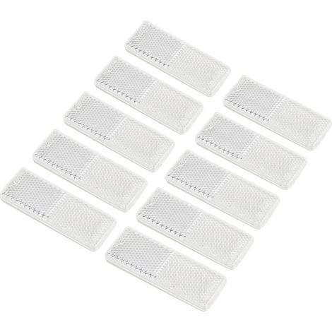 Jiajia AI, Réflecteurs Auto adhésifs Réflecteurs rectangulaires à Coller oblongs, 10PCS pour jardin, terrasse (1/4)