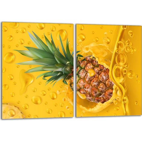 Protezione per piano cottura in vetro 2x40x52 Ananas (1/5)