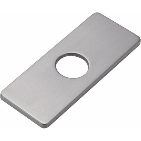 Plaque de perçage pour robinet de salle de bain, rosace de robinet en nickel brossé, compatible avec les lavabos de cuisine. (1/5)