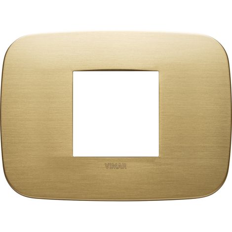 VIMAR - 19682.12.01 Plaque ronde 2MC, laiton brossé