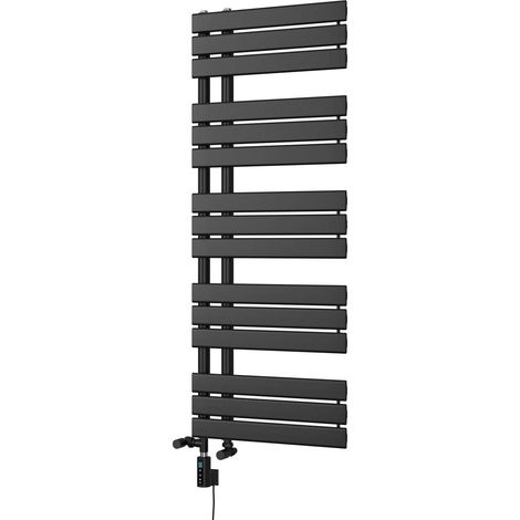 Tristan - Black Dual Fuel Towel Rail H1292mm x W500mm Thermostatic WIFI (1/3)