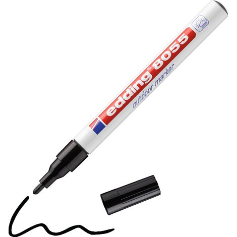 Edding - Marqueur peinture spécial extérieur E8055 - noir - pour identifier les objets du quotidien - résistant à l’eau et à l’usure - 1 pc(s)