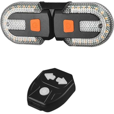 Feux arrière de vélo avec clignotants et port USB sans fil télécommandés ()