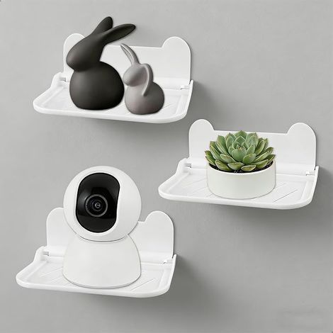 Etagere Murale sans Percage,Tablette Salle De Bain sans Percage,Etagere sans Percer,Convient pour Une Utilisation dans, Les Toilettes, Les Salons,Etc. (1/5)