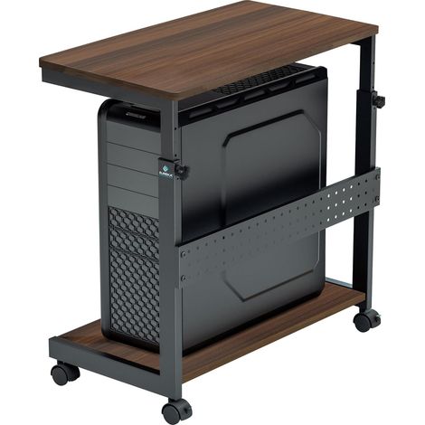 Eureka Ergonomic Support PC à roulettes réglable, chariot 2 niveaux pour tour ATX et imprimante. Métal robuste, idéal bureau et maison. (1/5)