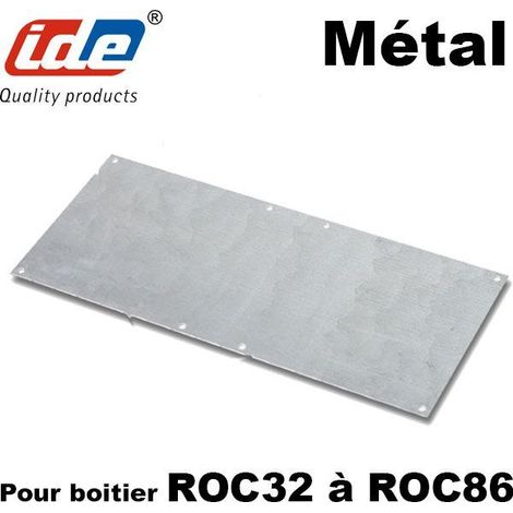 Plaque métallique pour boîtier polyester ROC - Dimensions de la plaque - 220x130mm - ROC32