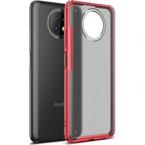 Funda híbrida mate anticaída para Xiaomi Redmi Note 9T 5G, roja. (1/2)