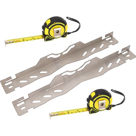 Achsvermessungswerkzeug mit Messbändern, Spurplatten für UTV, ATV und SUV, silber (1/2)