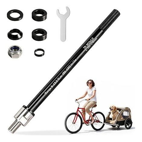 M12 x 1.0 Through Axle for Bicycle Trailers, 160 to 178 mm (1/5)