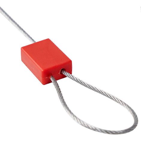 20 Metallverschlüsse mit 30 cm quadratischem Flachkopf für Behälter, selbstsichernd und zum Einmalgebrauch, aus Stahl (1/5)