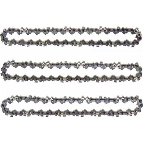 Aiperq – Lot de 3 chaînes d'élagueuse sur perche 10' (25 cm) – 40 maillons d'entraînement – Faible rebond pour tronçonneuses jusqu'à 42 cc (1/4)