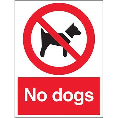vsafety 54009bc-r "No cartello divieto" Cani, in plastica rigida, ritratto, 300 mm x 400 mm, colore: nero/rosso (1/3)