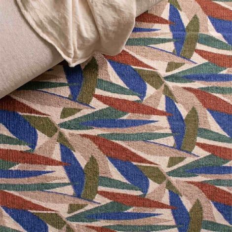 Tapis imprimé avec franges 110x60cm