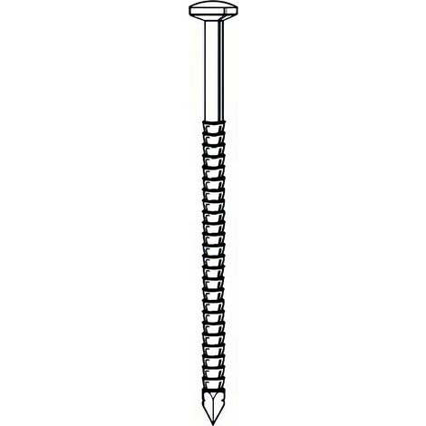 Pointe annelée INOX A4 en vrac tête bombée (TB) 25/27 x 55 mm - 1 kg - TB250559 Alsafix
