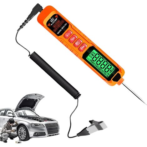 Testeur de Fusibles Automobile Détecteur Portable - Testeur Circuit Voiture Écran LED avec Câble à Ressort et Sonde Compatible Camping-Cars Remorques et Véhicules (1/5)