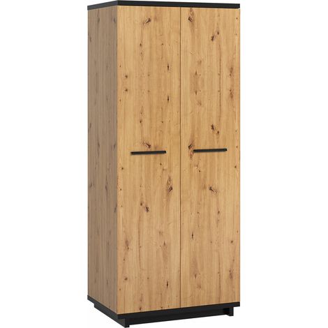 Armoire Morlira 107 , 215x90x60cm, Portes d'armoire: Avec des charnières, Nombre d'étagères: 5 (1/5)