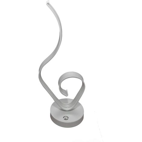 Lume da comodino ad onda moderno 9 watt lampada da tavolo scrivania luce calda 3000k illuminazione arredamento casa (1/2)