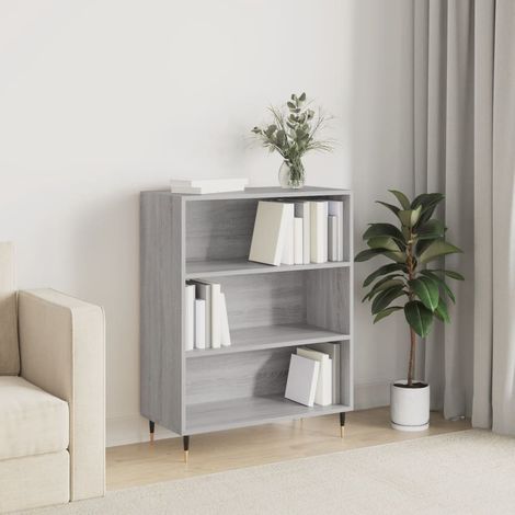 Bücherregal Grau Sonoma 69,5x32,5x90 cm Holzwerkstoff (1/5)