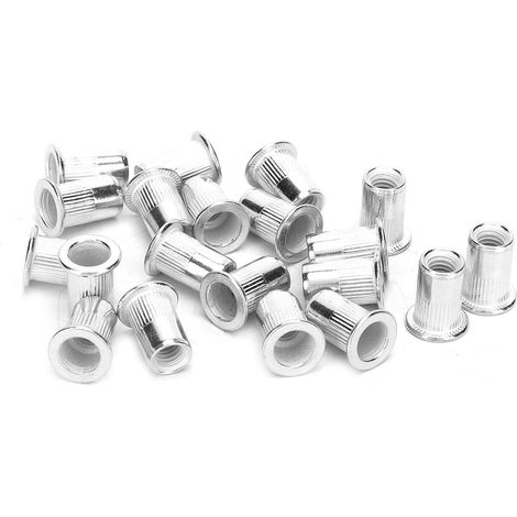 Zoternen Dado a rivetto M6, dadi per ferramenta, dado con inserto filettato, 200 pezzi, dado a rivetto in alluminio professionale, accessori di fissaggio per dado a rivetto M6 (1/5)