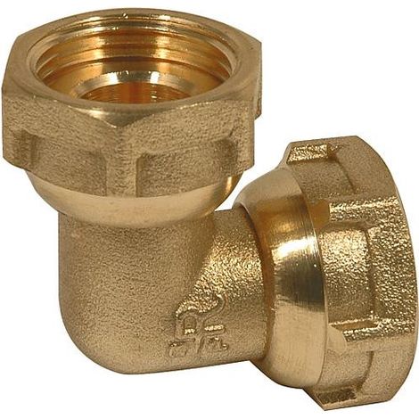 Equerre laiton avec écrou chapeau 3/4" chapeau x 3/4" chapeau