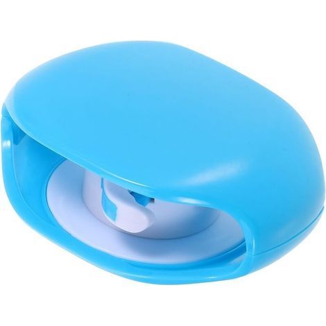 Enrouleur de câble automatique rétractable pour câble USB et casque Bleu (1/4)