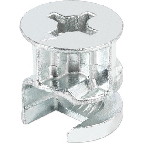 tuerca excéntrica mi-fix. zamak. zincado. ensamble excéntrico. para mueble. diámetro 15mm