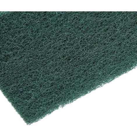Confezione da 5 spugnette abrasive – quadrate in nylon – a grana grossa, verdi – professionali e industriali