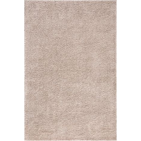Tapis à Poils Longs doux SOFTY, Tapis de Salon, Chambre, Couloir (Beige Sable - 120x170cm) (1/5)
