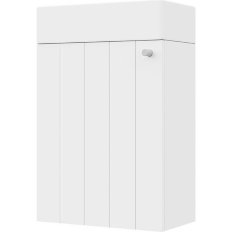 Hängendes Bad-Waschtischunterschrank 41 x 23 x 62,5 cm aus Keramik und weißem MDF (1/5)