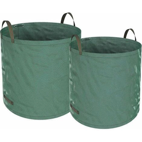 2-teiliger Gartenabfallsack – robust, freistehend und faltbar, reißfest – 272 Liter wiederverwendbare Gartenabfallsäcke (1/5)