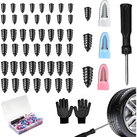 Kit Reparation Pneu Voiture, 45 Vis Crevaison 3 Tailles (1/5)