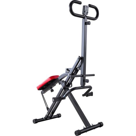 Zusammenklappbare Kniebeugenmaschine für den Heimgebrauch, mit 2 Widerstandsbändern für Gesäß- und Beintraining, einfache Montage, Schwarz (1/5)