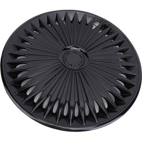 4 pièces 17 pouces enjoliveurs aspect élégant résistant à l'usure ABS ajustement universel Snap On R17 couverture de jante de roue pour la plupart des voitures camion SUV noir (1/5)