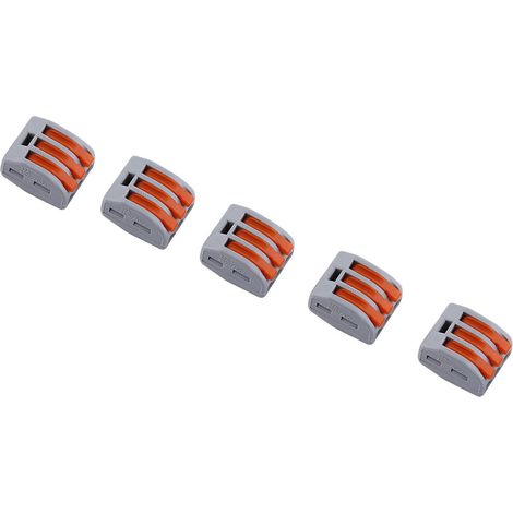 20pcs 3 Way Reusable Spring Lever Terminal Block Electric Cable Connector Wire