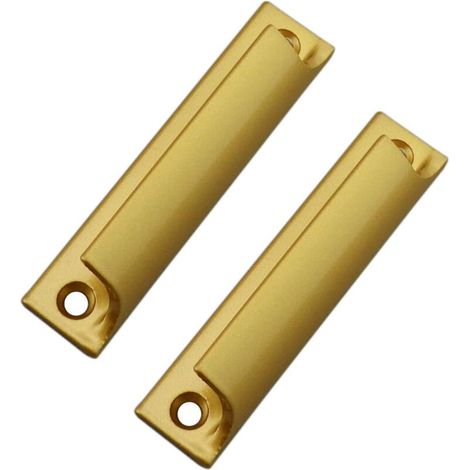 Maniglie per porte scorrevoli per balconi, porte scorrevoli, cassetti, 2 pezzi, oro (1/5)