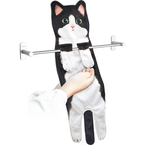 Filiyano-Serviette absorbante en forme de chat, serviette à séchage rapide (1/5)
