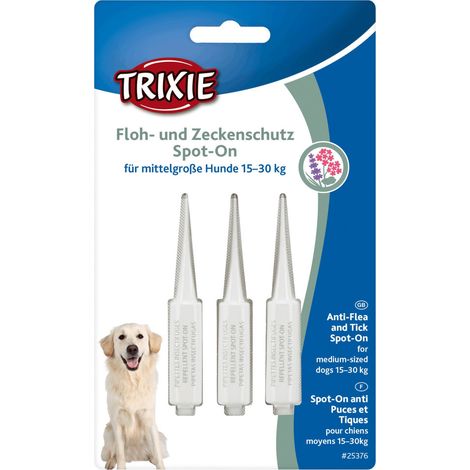 Protection anti-tiques et puces Spot-On pour chien de 15- 30 Kg - Trixie (1/2)