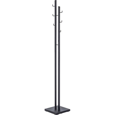 Portemanteau coloris noir en métal - L 29 x P 29 x H 176 cm -PEGANE-