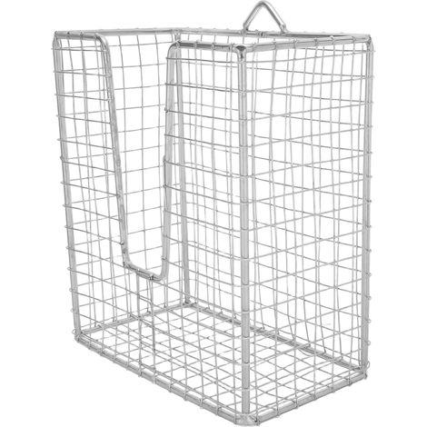 Panier Mural Suspendu pour Fougères et Orchidées en Acier Inoxydable 304, Cadre Mural Vertical 16 X 18 X 8 Cm Fixation Double Branche, Jardinière Murale Décorative pour Balcon (1/5)
