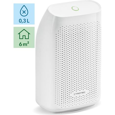 Trotec – Déshumidificateur à effet Peltier 300ml/24h – Écoénergétique 23W – Pour pièces jusqu'à 6m² – Purification de l'air (1/5)