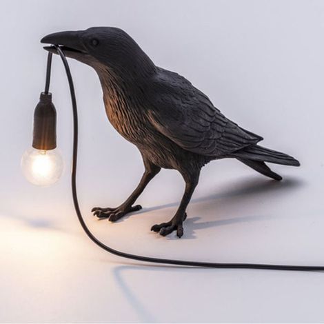 LED-Nachttischlampe (Vogelmotiv), Tischlampe, Nachtlicht aus Kunstharz, Wandleuchte (mit Leuchtmittel)