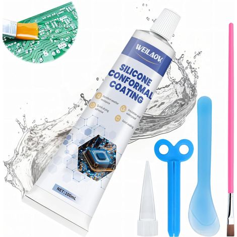 Gel Isolant Electrique, Revêtement Conforme, Isolant Electrique Liquide 100 ml Isolant Electrique Liquide, Protective and Insulating Varnish Convient aux Circuits Imprimés, aux Cartes de Contrôle (1/5)